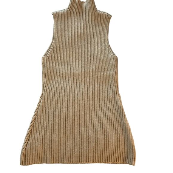 REVOLVE & MINIMALIST lovers COMMENSE camel mock neck ribbed sweater tank S - Picture 11 of 11